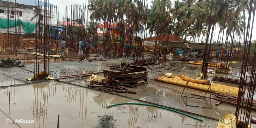 Basement floor slab work is progressing